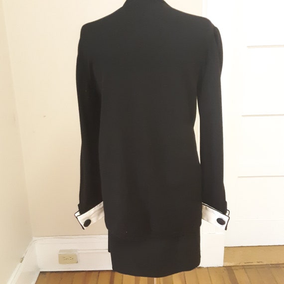 1980s, 38" bust, black cashmere Valentino cardigan - image 3