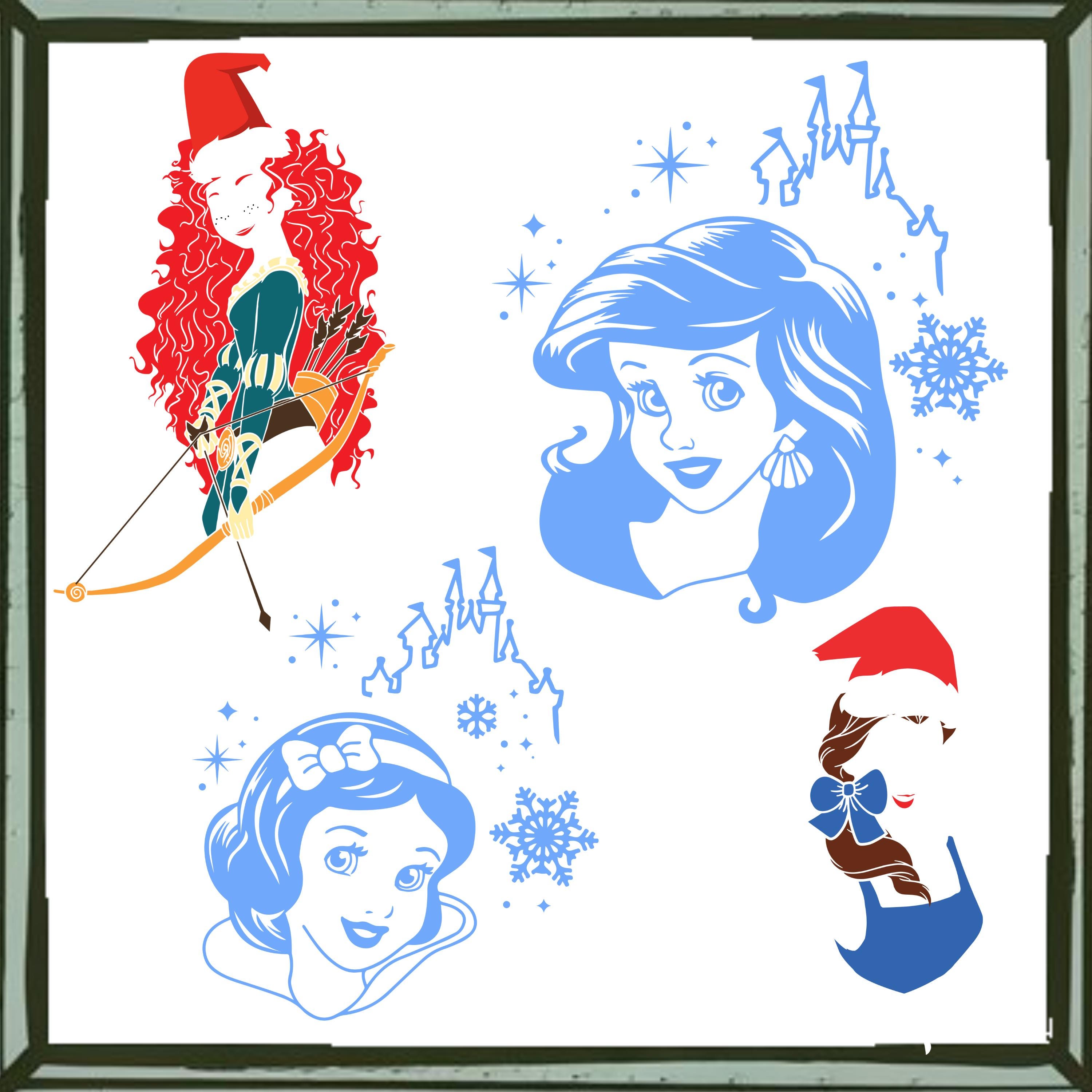 160 Disney Princess Svg Bundle ,cricut Silhouette Files ,princess ...