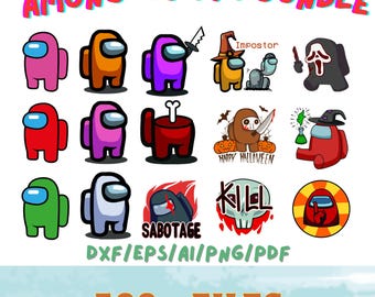 Paquete SVG de Among Us: más de 500 diseños de impostores y Halloween (PNG y SVG)