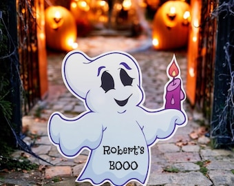 Personalized Halloween Ghost Decoration, Indoor Foam Board Cutout