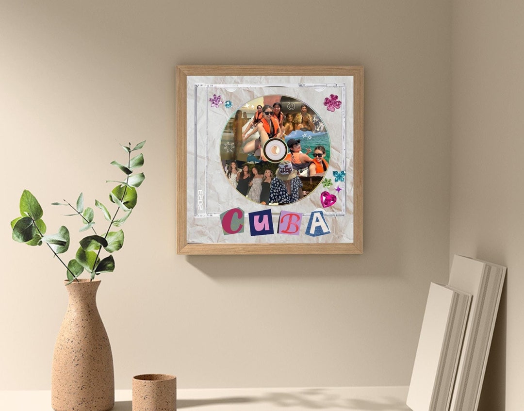 Personalized CD Album Cover Art, Custom Photo Collage Frame, Unique ...