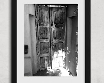 Black & White Photograph - Taos Door