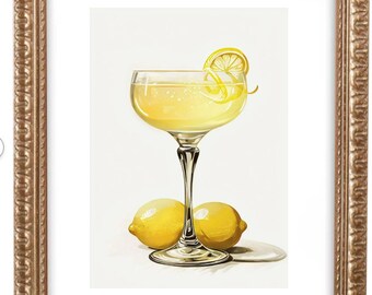 Vintage Coupe Cocktail - Lemon/Limoncello