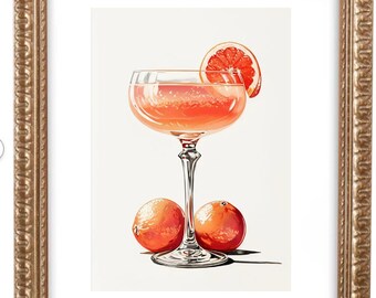 Vintage Coupe Cocktail - Grapefruit