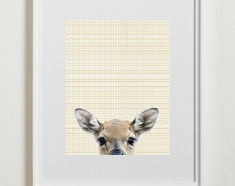 Baby Deer Art Print for Nursery or Kids Room