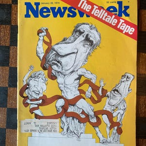 Vintage Newsweek Magazine "The Telltale Tape" [Nixon Scandal] January 28th, 1974