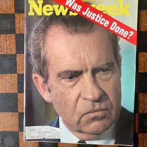 Vintage Newsweek Magazine Richard Nixon Scandal "Was Justice Done?" September 16, 1974