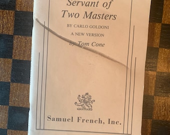 Vintage Diener zweier Herren von Carlo Goldoni, Tom Cone (Samuel French Inc., 1980)