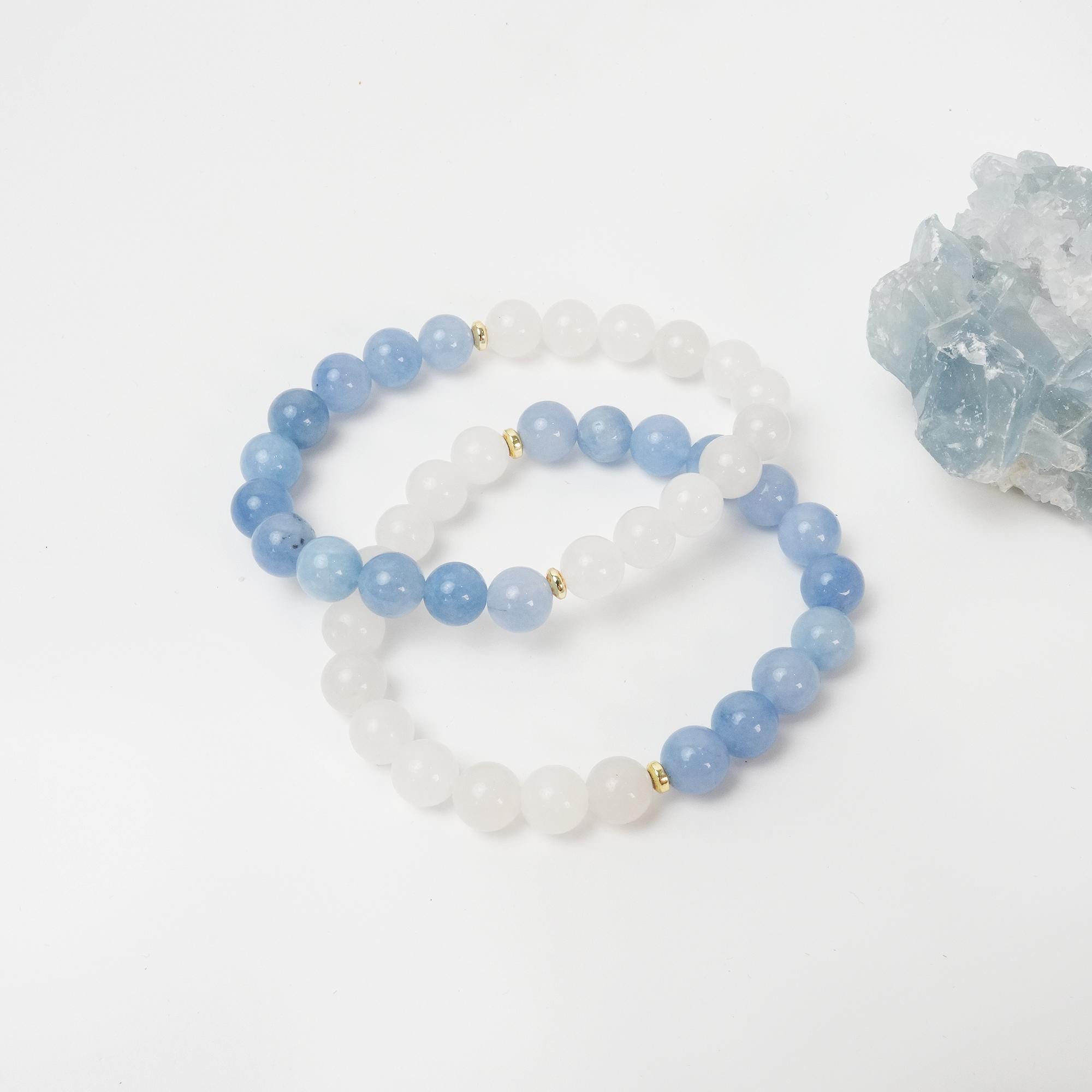 ブルーアベンチュリンブレスレット、クリアクォーツブレスレット