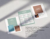Instagram Content Templates Canva | Calm Content System + 30 Day Planner for Creators & Small Businesses