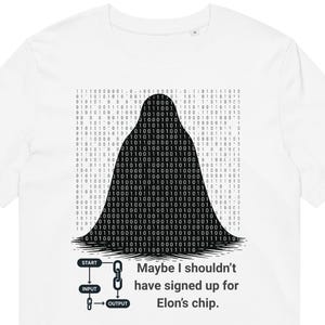 Hilarious Tech-inspired Organic Shirt for Him: Elon&#39;s Chip Unisex Tee, Perfect Dad Gift! Tech Humor Funny Tshirt Unisex Gift Mid-Light Shirt