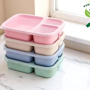 ポータブル弁当箱 | 電子レンジ対応食品容器 | ピクニックに最適 | 環境に優しいギフトアイデア | 軽量で持ち運び簡単