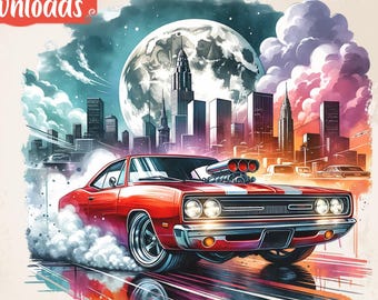 Muscle Car PNG, Vintage Ride Clipart, Retro Sports Car Png File, Car Racer Dad Shirt, Racing Car jpeg, Car Show jpg, Low Bumper Car Exhibit
