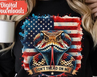 Dont Tread on Me PNG, Military Shirt png, USA Patriotic png, American jpeg, US Flag jpg, Soldier Veteran Gift Idea, Merica Snake Sublimation