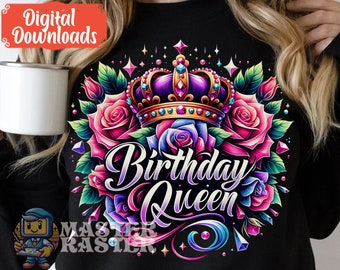 Birthday Queen Png, Birthday Girl png, Birthday Shirt png, Birthday Diva Clipart, Vintage Shirt png, Aged to Perfection Png, Watercolor jpeg