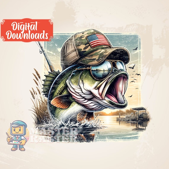 Bass Fishing Png, Files for sublimation, Hunting Png, Bass Fishing Shirt, Funny Fishing png,  Hunting Clipart, Lake fishing Png, Fishing Png