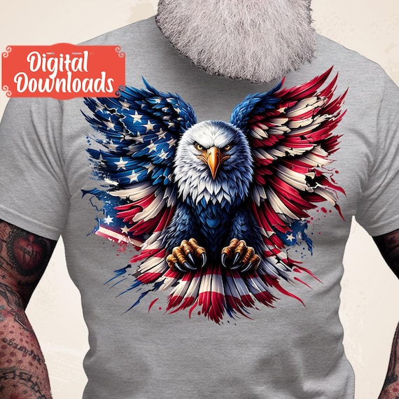Patriotic Eagle png, USA Flag png, Navy Military Shirt png, Soldier Dad Clipart, Big Bird Claws jpeg, US Veteran Gift Idea jpg, America png
