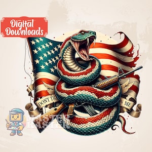 Dont Tread on Me PNG, Military Shirt png, USA Patriotic png, American jpeg, US Flag jpg, Soldier Veteran Gift Idea, Merica Snake Sublimation