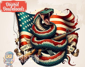 Dont Tread on Me PNG, Military Shirt png, USA Patriotic png, American jpeg, US Flag jpg, Soldier Veteran Gift Idea, Merica Snake Sublimation
