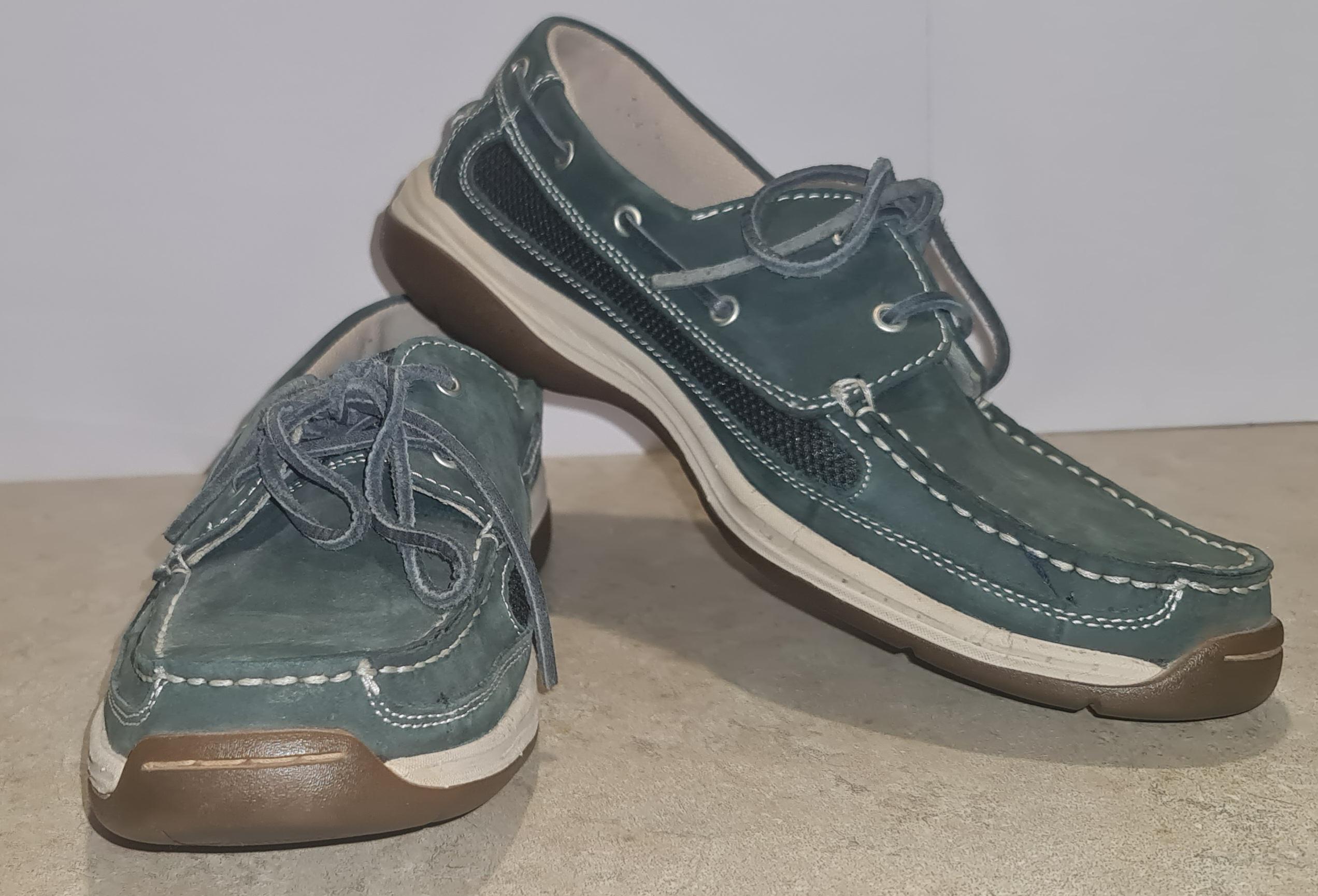 thumbnail image 2 of Slatters Men's Shackle Leather Boat Shoes - Lace Up, Comfort, Non-Slip, EEE Width - UK/US Sizes 7-13 2 of 4