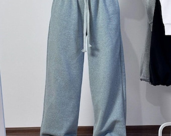 Trousers for every day | Wide leg sweatpants made of cotton | Women&#39;s sweatpants | Sweatpants