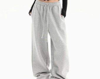 Women&#39;s sweatpants | Sweatpants |  trousers for every day | Wide leg sweatpants made of  cotton