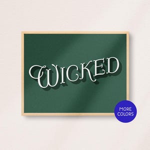 CUSTOM Wicked Movie Title Poster | Personalized Broadway Art Print | Wall Decor for Movie Buffs | DIGITAL DOWNLOAD