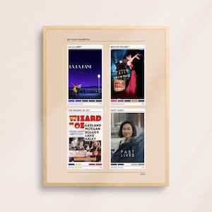 CUSTOM Letterboxd Top 4 Film Favoriten Poster | Personalisierter Kunstdruck | Pantone inspiriert | Wanddekoration für Filmfans | DIGITALER DOWNLOAD