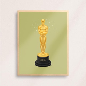 CUSTOM Oscar Statue Art Print: Personalized Award Decor | DIGITAL DOWNLOAD
