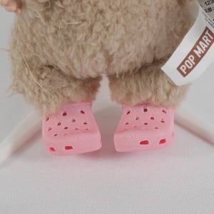 Labubu Shoes Mini Iconic Clogs, 3D Printed Slip On Footwear For Pop Mart Doll, Blind Box Figure Accessories, Outfit Slippers For Bubu Doll
