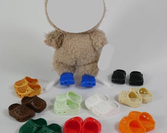 Zapatos sorpresa para muñecas, colores ampliados, mini zuecos icónicos, calzado sin cordones impreso en 3D para figuras de monstruos icónicas, pantuflas