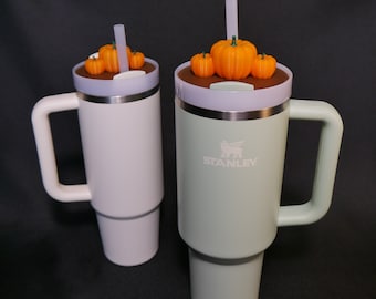 Stanley Lid Topper, Pumpkin Trio 30oz & 40oz Tumbler Accessories, Halloween Custom Lid Quencher Cup Straw Cover, Spooky Season Fall Vibes