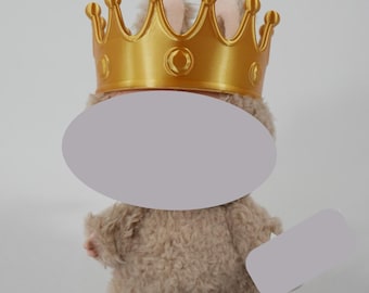 Blind Box Doll Crown, Mini King & Queen Hat Figurine, 3D Printed Blank Cap Accessories For Mystery Box, Tiara DIY Outfit For Emperor