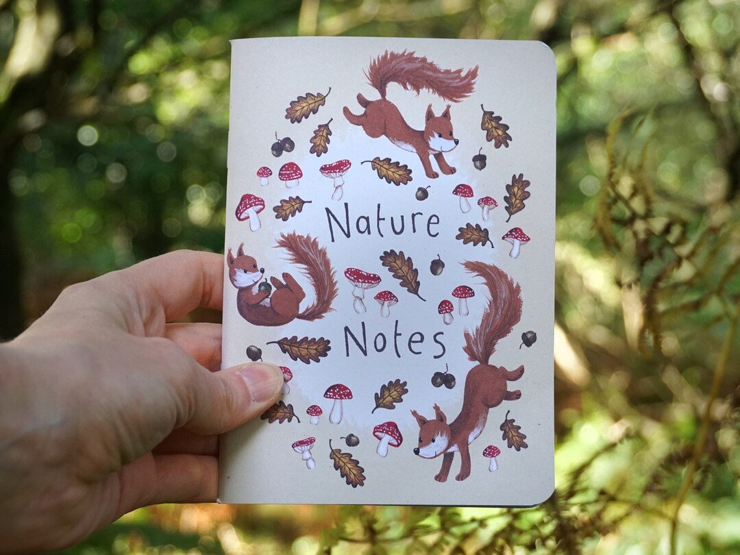 Nature Notebook With Squirrels Etsy