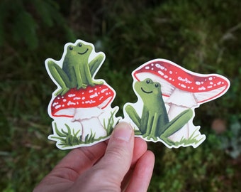 Sticker Set - Frogs and Mushrooms