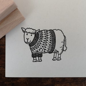 Rubber Stamp - Sheep in a Jumper