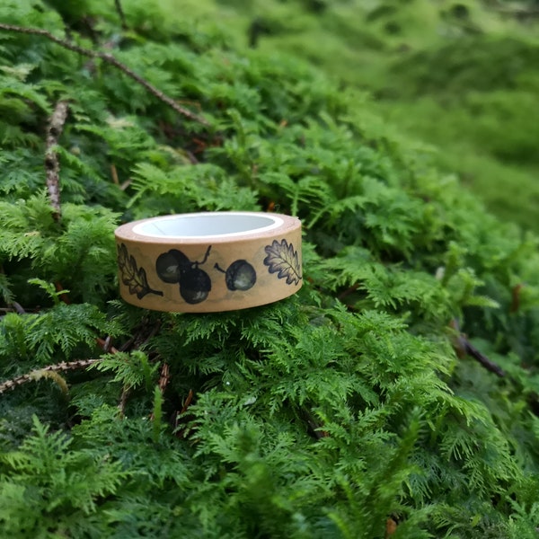 Acorns and Oak Leaves Washi Tape - 15mm