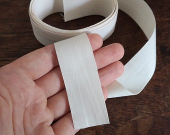 Plain Ribbon - Unbleached Cotton 25mm wide