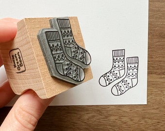 Rubber Stamp - Woolly Knitted Socks