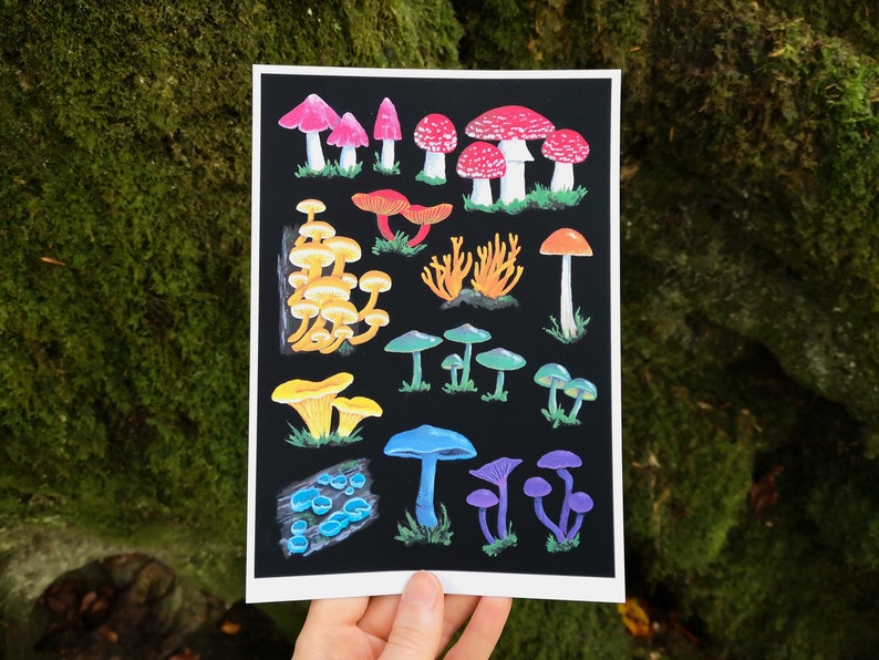 A Pride of Mushrooms Limited Edition Art Print image 4