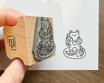 Rubber Stamp - Foraging Frog