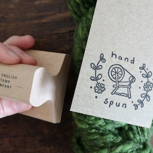 Rubber Stamp - Hand Spun with Spinning Wheel