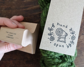 Rubber Stamp - Hand Spun with Spinning Wheel