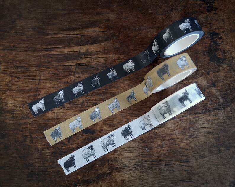 Washi Tape Set of 3, British Sheep Breeds image 3