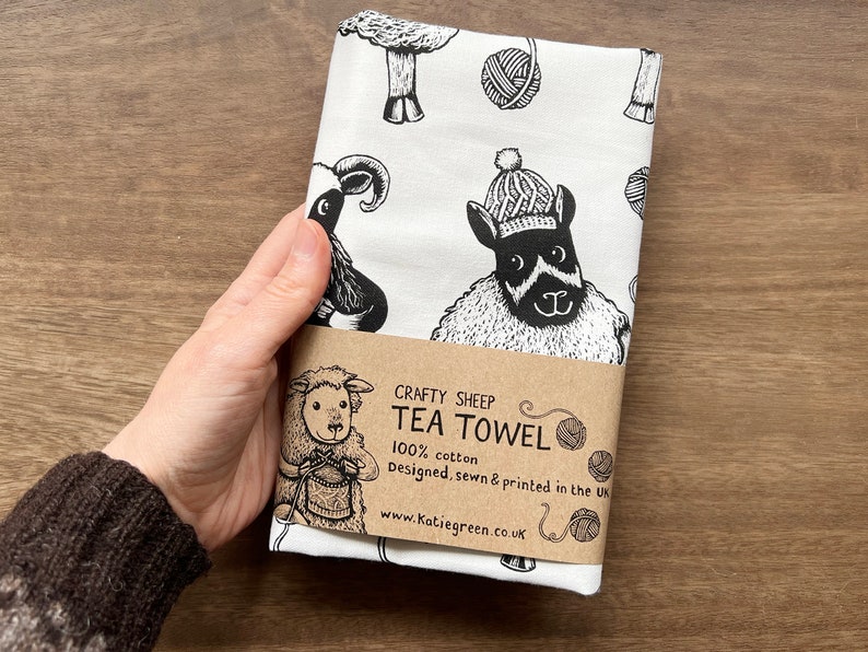 Tea Towel Crafty Sheep image 2