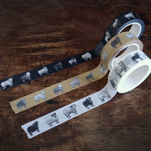 Washi Tape Set of 3, British Sheep Breeds image 1