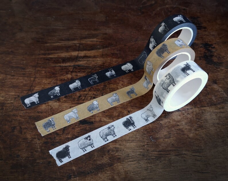 Washi Tape Set of 3, British Sheep Breeds image 1