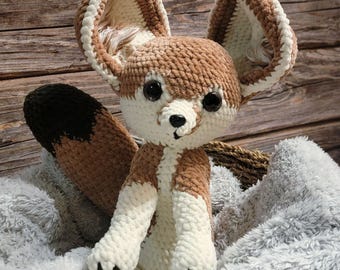 Fennec Fox Crochet Pattern – Low Sew Amigurumi Enek (PDF)