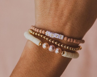Personalized Word Bracelet: Beaded Name, Intention Jewelry