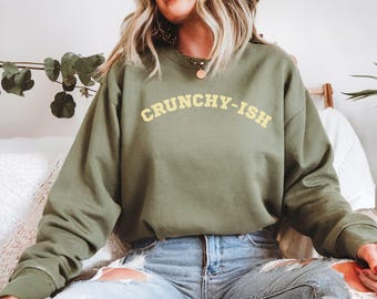 Crunchyish Mom Crewneck Sweatshirt: Natural Mama Style